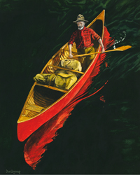 Paddling Portrait of Bill Mason